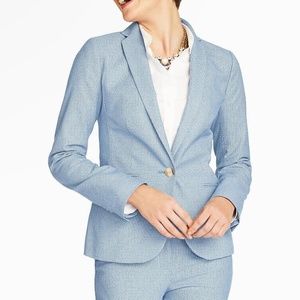 Dobby Weave Light Blue Blazer Talbots